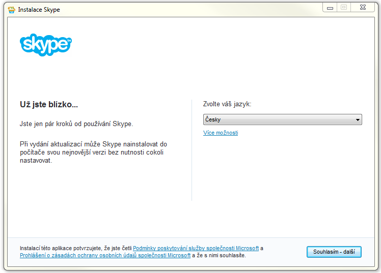 Instalace Skype