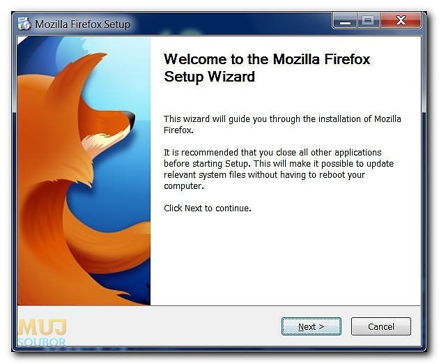 Mozilla Firefox - Instalace programu