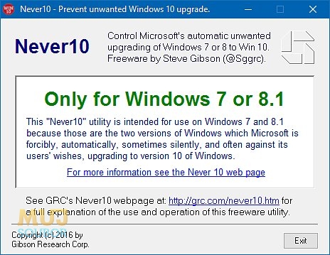 Sekce pro Windows 7 a 8.1